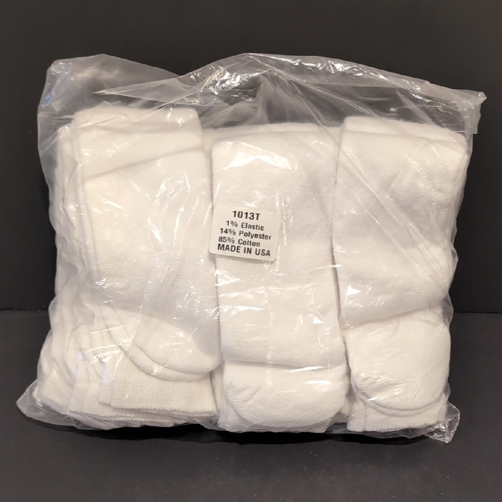 Vintage White Tube Socks Pack of 12